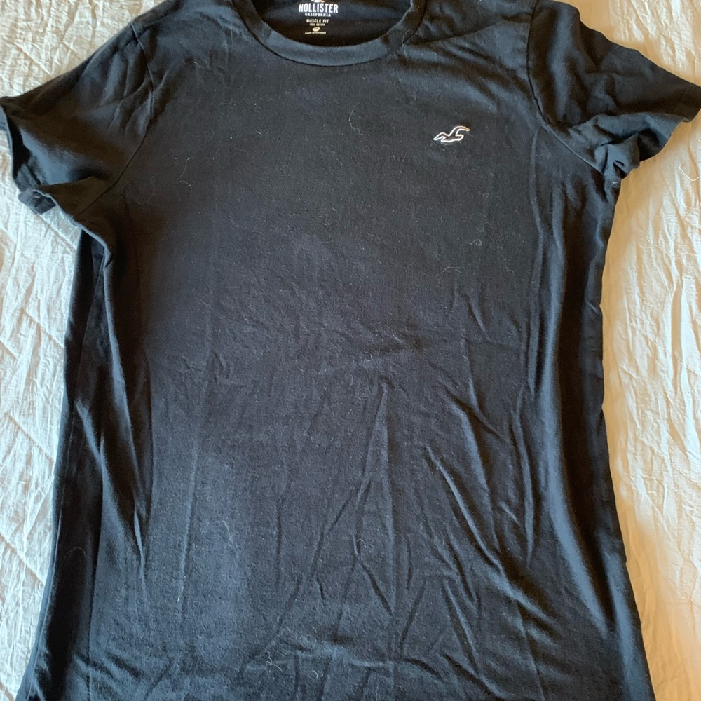 Hollister Black Short Sleeve Tee Casual Cotton